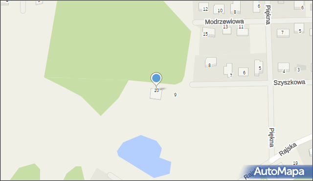 Płoty, Szyszkowa, 10, mapa Płoty