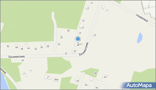 Pluski, Szuwarowa, 18, mapa Pluski