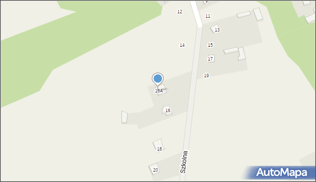 Pniewo, Szkolna, 16A, mapa Pniewo
