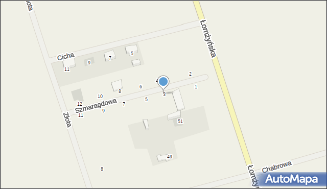 Podgórze, Szmaragdowa, 3, mapa Podgórze