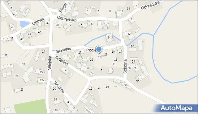 Podlesie, Szkolna, 23, mapa Podlesie