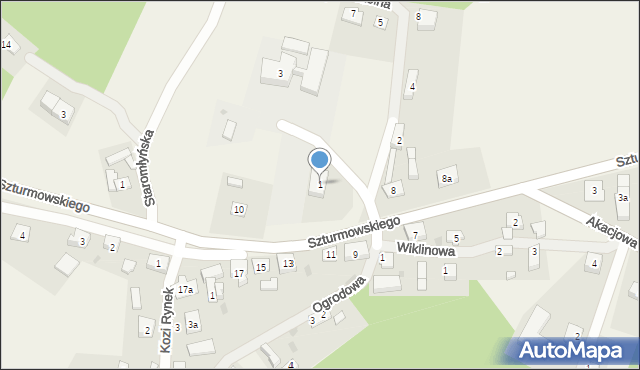 Pogódki, Szkolna, 1, mapa Pogódki