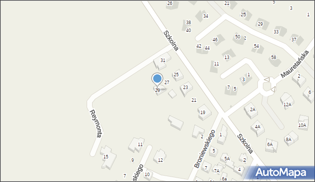 Pogórze, Szkolna, 29, mapa Pogórze