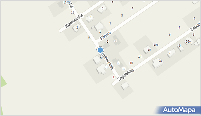 Pogórze, Szymborskiej Wisławy, 5, mapa Pogórze