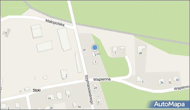 Pogorzyce, Szymanowskiego Karola, 1, mapa Pogorzyce