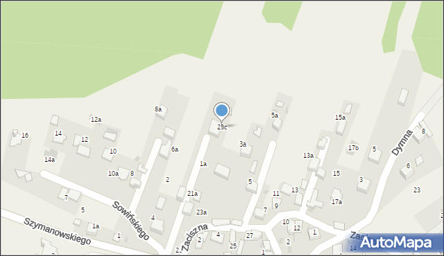 Pogorzyce, Szymanowskiego Karola, 23c, mapa Pogorzyce
