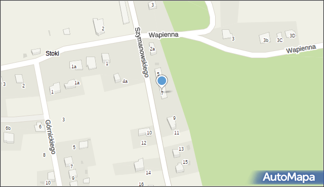 Pogorzyce, Szymanowskiego Karola, 7, mapa Pogorzyce