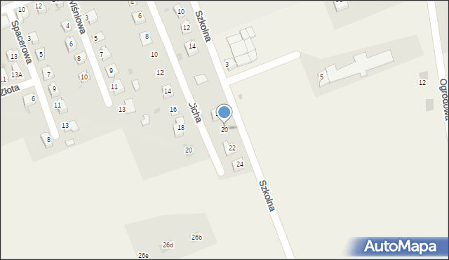 Pogwizdów, Szkolna, 20, mapa Pogwizdów