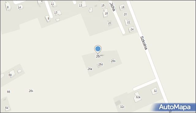 Pogwizdów, Szkolna, 26c, mapa Pogwizdów