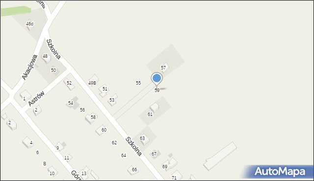 Pogwizdów, Szkolna, 59, mapa Pogwizdów