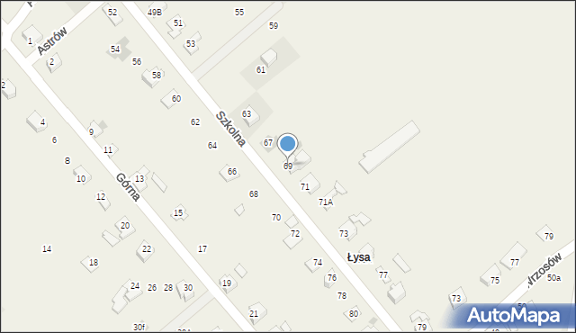 Pogwizdów, Szkolna, 69, mapa Pogwizdów