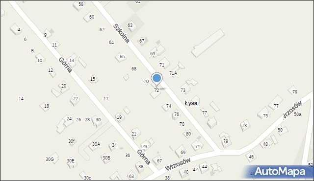 Pogwizdów, Szkolna, 72, mapa Pogwizdów