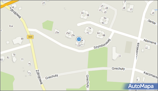 Polanica-Zdrój, Szymborskiej Wisławy, 11c, mapa Polanica-Zdrój