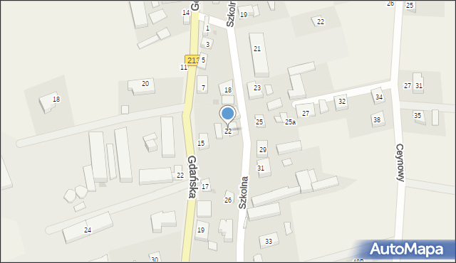 Połczyno, Szkolna, 22, mapa Połczyno