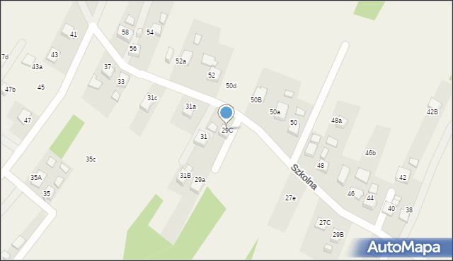 Połomia, Szkolna, 29C, mapa Połomia