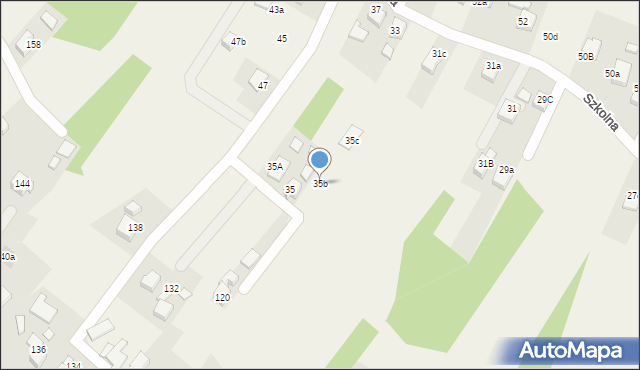 Połomia, Szkolna, 35b, mapa Połomia