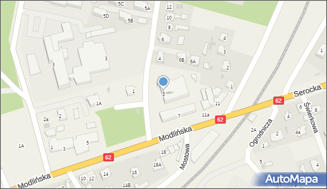 Pomiechówek, Szkolna, 2, mapa Pomiechówek