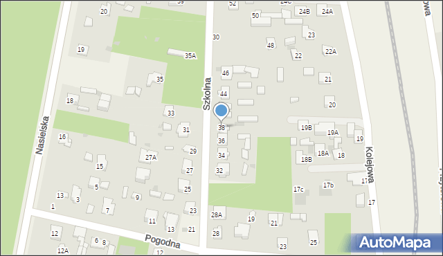 Pomiechówek, Szkolna, 38, mapa Pomiechówek