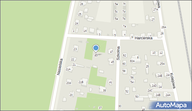 Pomiechówek, Szkolna, 43, mapa Pomiechówek