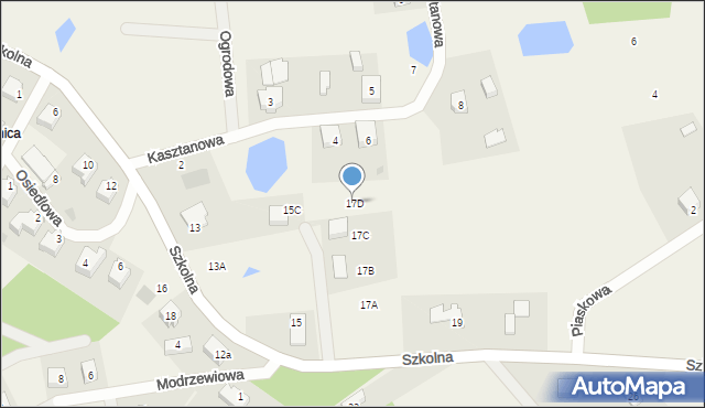 Pomlewo, Szkolna, 17D, mapa Pomlewo