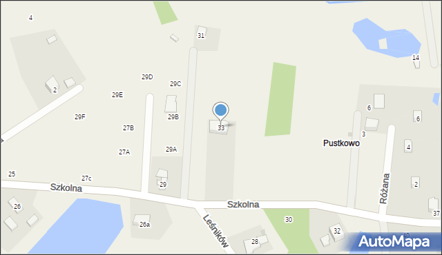 Pomlewo, Szkolna, 33, mapa Pomlewo
