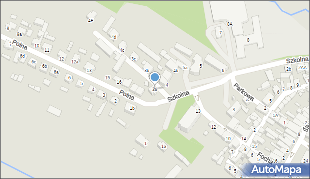 Poniec, Szkolna, 3a, mapa Poniec