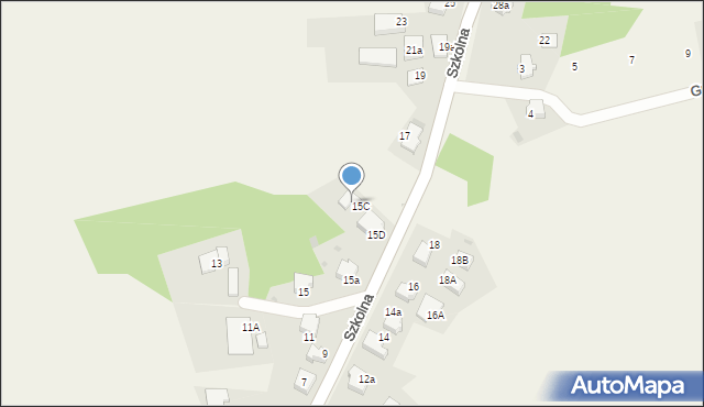 Poręba, Szkolna, 15b, mapa Poręba