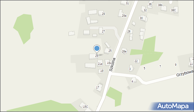 Poręba, Szkolna, 23, mapa Poręba