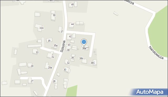 Poręba, Szkolna, 38a, mapa Poręba