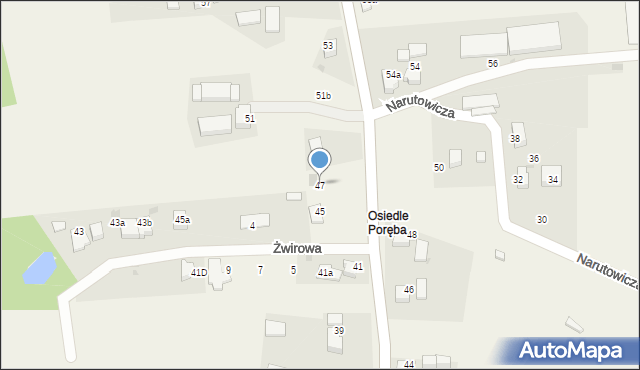 Poręba, Szkolna, 47, mapa Poręba