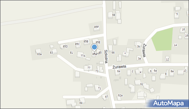Poręba, Szkolna, 85a, mapa Poręba