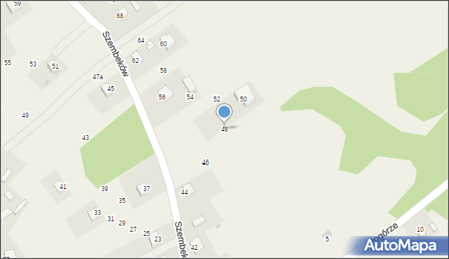 Poręba Żegoty, Szembeków, 48, mapa Poręba Żegoty