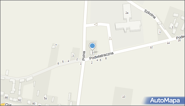 Poświętne, Szkolna, 2, mapa Poświętne