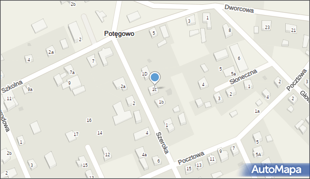 Potęgowo, Szeroka, 1c, mapa Potęgowo