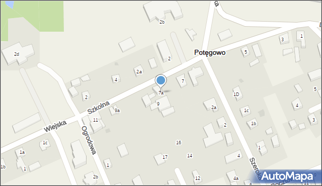 Potęgowo, Szkolna, 7a, mapa Potęgowo