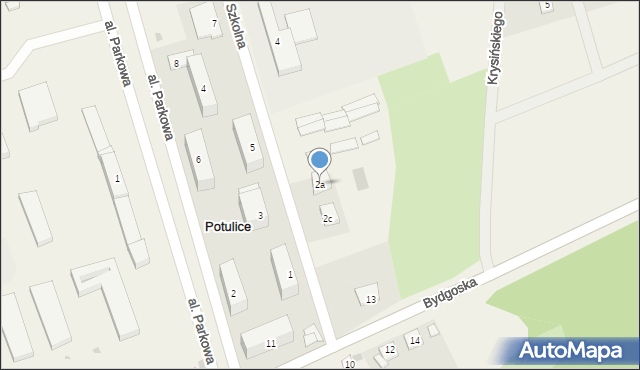Potulice, Szkolna, 2a, mapa Potulice