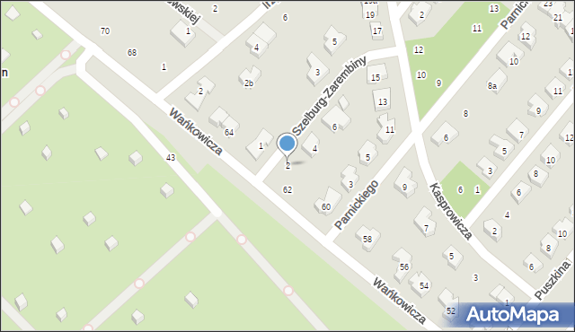 Poznań, Szelburg-Zarembiny Ewy, 2, mapa Poznania