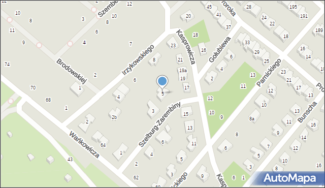 Poznań, Szelburg-Zarembiny Ewy, 5, mapa Poznania