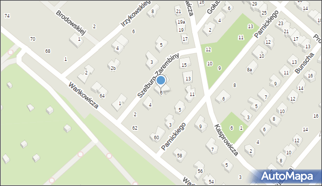 Poznań, Szelburg-Zarembiny Ewy, 6, mapa Poznania