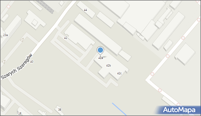 Poznań, Szarych Szeregów, 42a, mapa Poznania