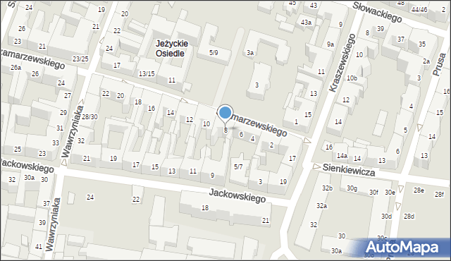 Poznań, Szamarzewskiego Augustyna, 8, mapa Poznania