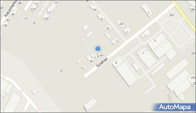 Poznań, Szafran Heleny, 4, mapa Poznania