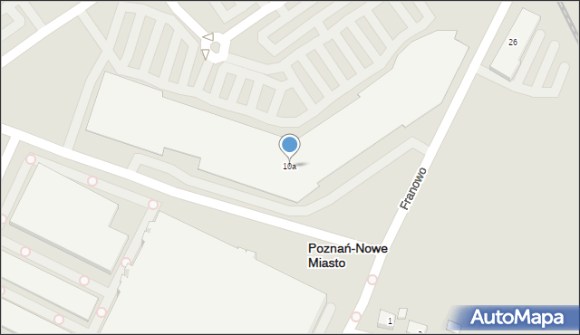 Poznań, Szwedzka, 10a, mapa Poznania