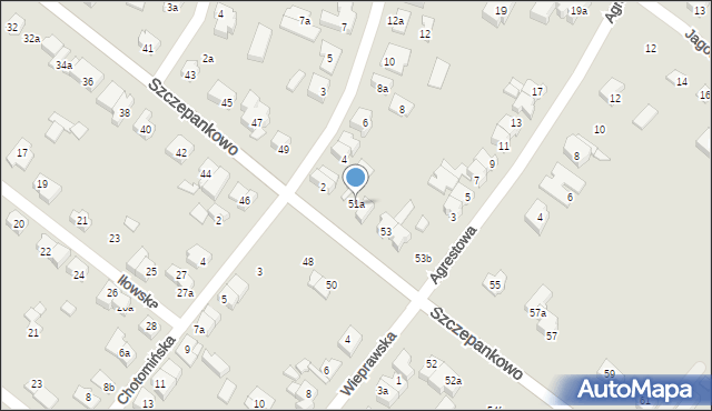Poznań, Szczepankowo, 51a, mapa Poznania