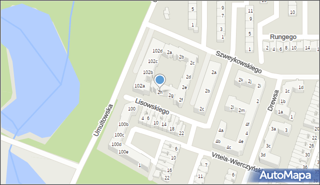Poznań, Szweykowskiego Zygmunta, 2h, mapa Poznania