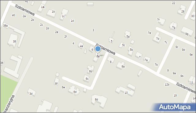 Poznań, Szklarniowa, 6a, mapa Poznania