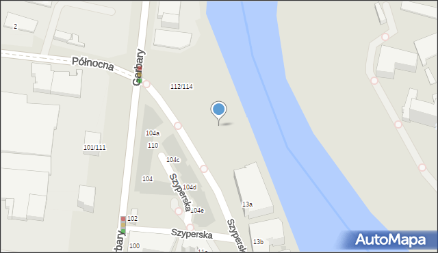 Poznań, Szyperska, 12c, mapa Poznania