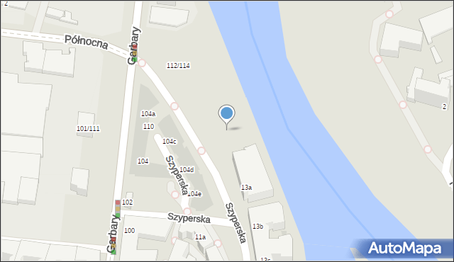 Poznań, Szyperska, 12d, mapa Poznania