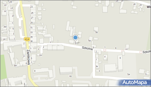 Prószków, Szkolna, 3, mapa Prószków