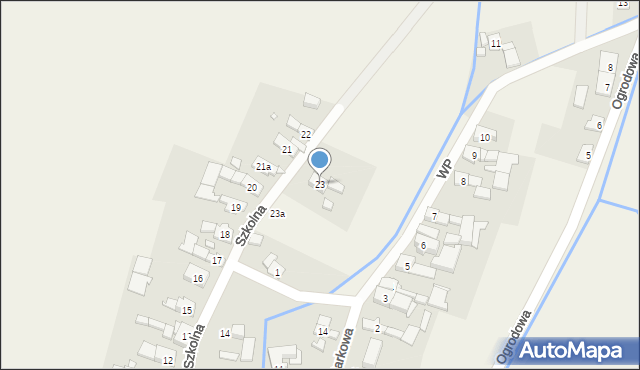 Prusinowice, Szkolna, 23, mapa Prusinowice